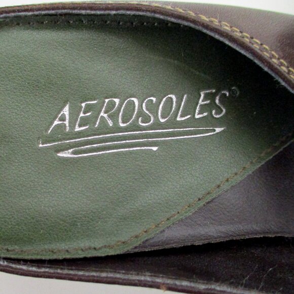 Aerosoles "Snapped" Womens Brown Leather Mule w/2.5" Heel - Size 8M - Picture 5 of 8